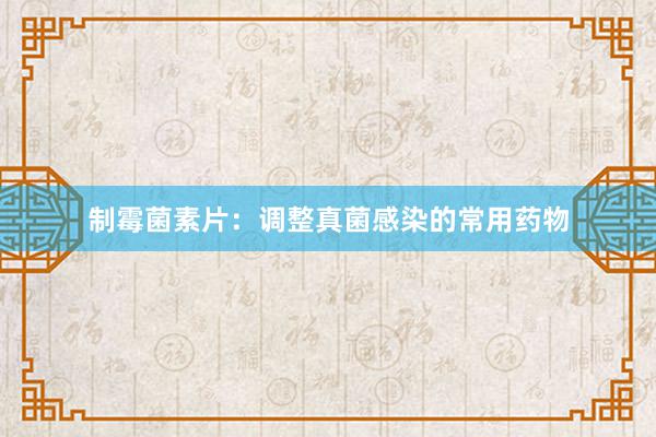 制霉菌素片：调整真菌感染的常用药物